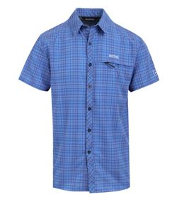 Men's Insect-Repellent Packaway Short Sleeve Shirt Moonlight Denim flyshop
