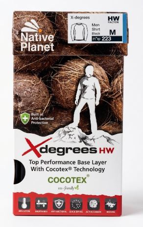 חולצה תרמית לגברים Native Planet (דגם X-degrees HW) – שחור