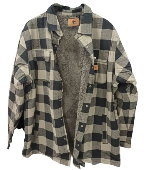 מעיל פלנל לגברים OSBORN – משבצות חום