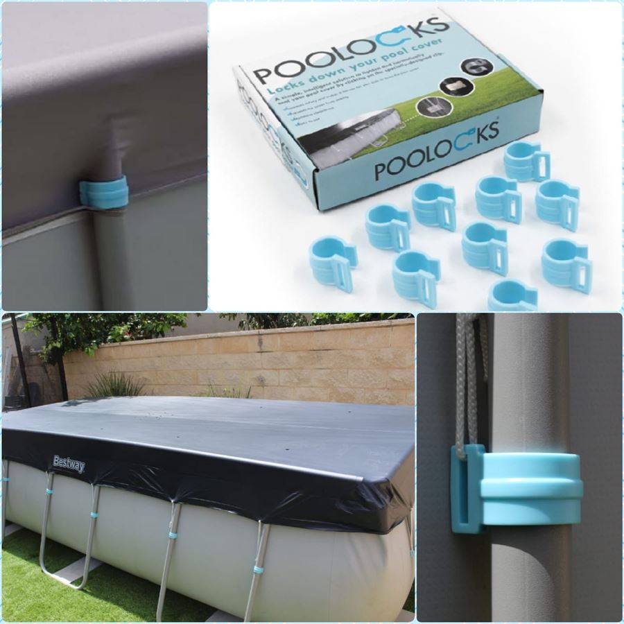 קליפסים לחיזוק כיסוי עליון לבריכה POOLOCKS