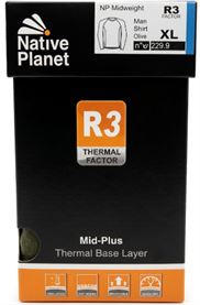 חולצה תרמית לגברים Native Planet (דגם R3 FACTOR) – ירוק זית flyshop