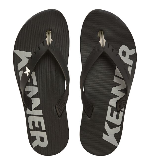 Red black and gray sandal