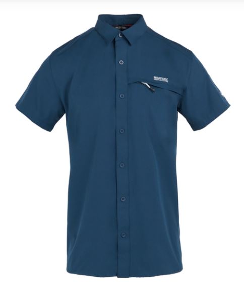 Men's Insect-Repellent Packaway Short Sleeve Shirt Treetop Check