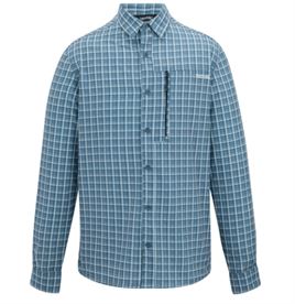 Men's Anti-Insect Travel Light Long Sleeve Shirt | China Blue Check flyshop