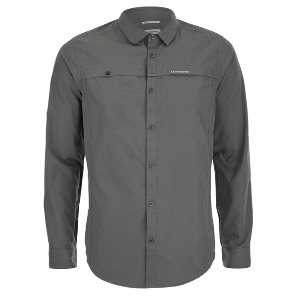 חולצת שרוול ארוך מכופתרת ומנדפת זיעה Craghoppers Men's Kiwi